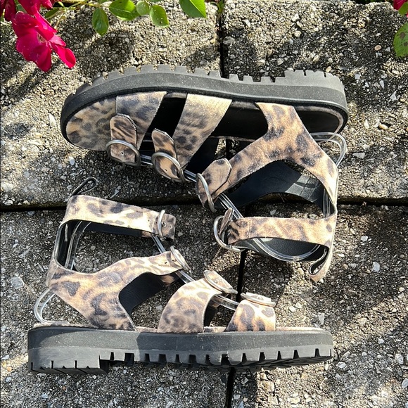 ALLSAINTS | Gladiator Raquel | Leopard Print Sandals | Size 9 - Picture 9 of 16